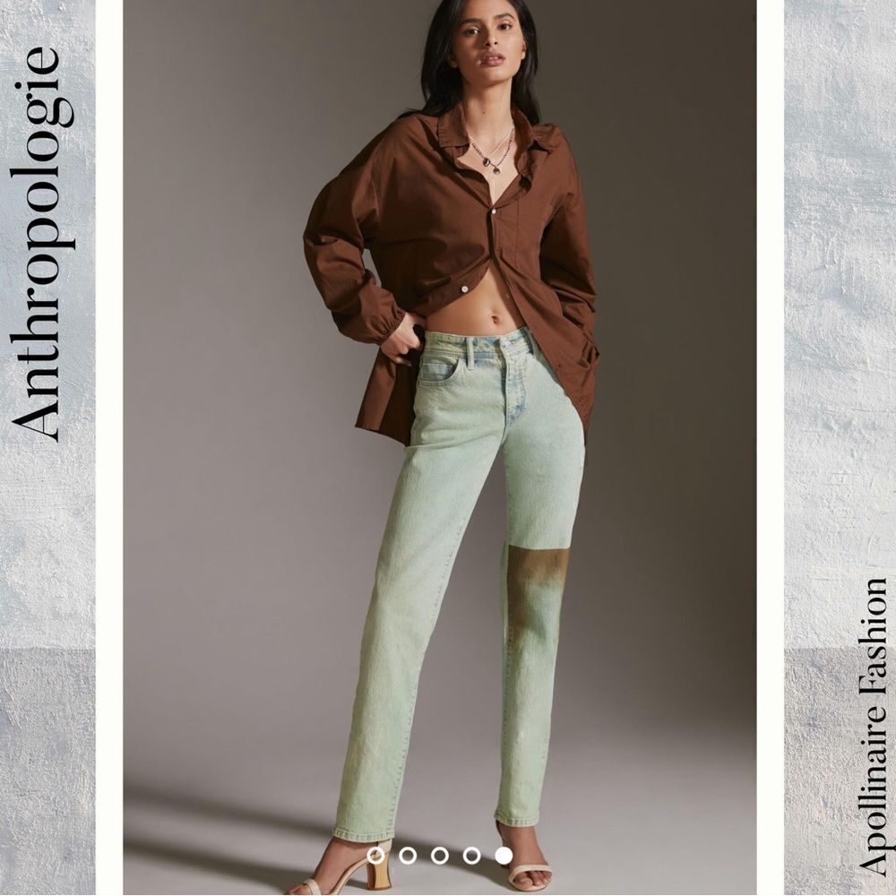 ANTHROPOLOGIE BY PILCRO SLIM FIT JEANS IN NEW OCEAN WASH SIZE 32 NWT